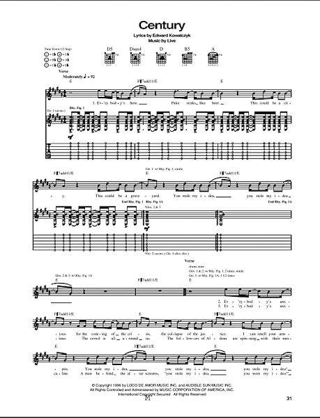 open zoom image for Century - Guitar TAB, New, Main