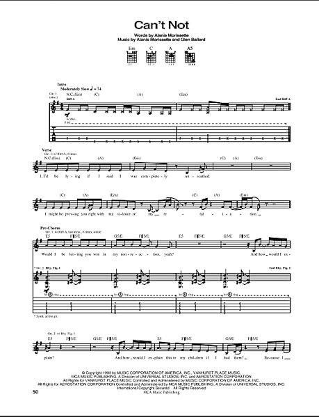 open zoom image for Can't Not - Guitar TAB, New, Main