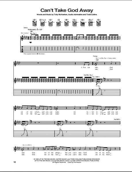 open zoom image for Can't Take God Away - Guitar TAB, New, Main