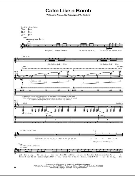 open zoom image for Calm Like A Bomb - Guitar TAB, New, Main