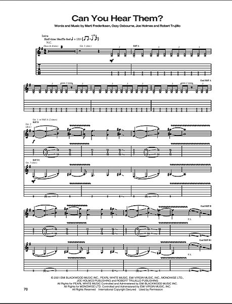 open zoom image for Can You Hear Them? - Guitar TAB, New, Main