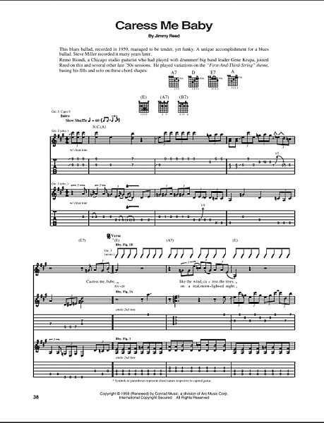 open zoom image for Caress Me Baby - Guitar TAB, New, Main