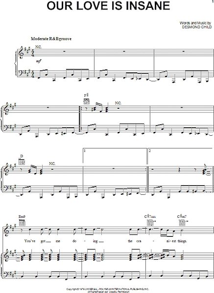 open zoom image for Our Love Is Insane - Piano/Vocal/Guitar, New, Main