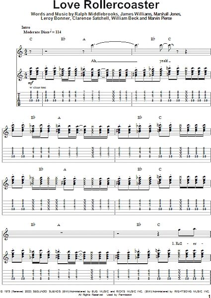 open zoom image for Love Rollercoaster - Guitar Tab Play-Along, New, Main