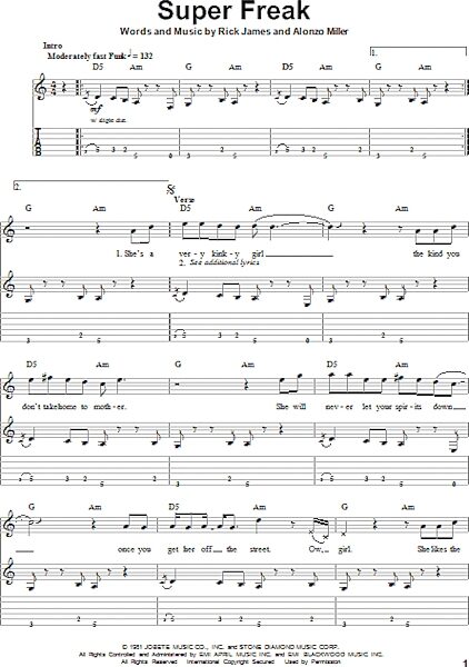 open zoom image for Super Freak - Guitar Tab Play-Along, New, Main