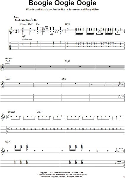 open zoom image for Boogie Oogie Oogie - Guitar Tab Play-Along, New, Main
