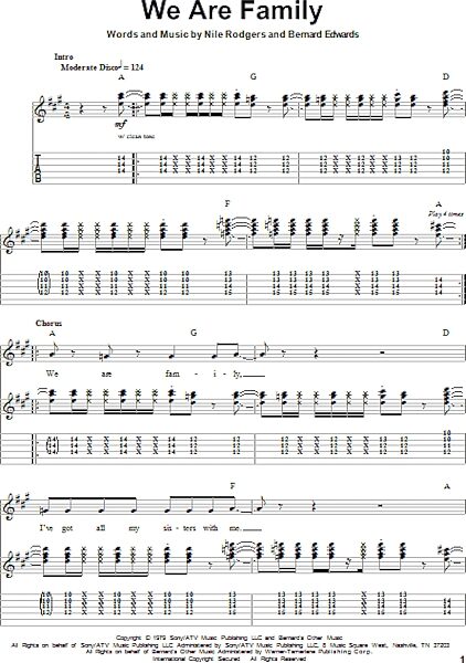 open zoom image for We Are Family - Guitar Tab Play-Along, New, Main