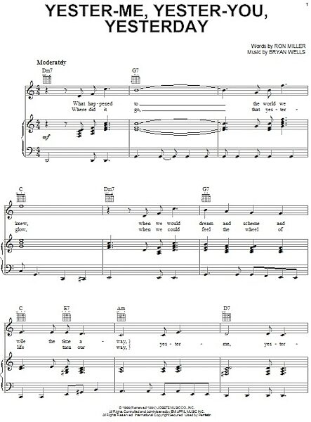 open zoom image for Yester-Me, Yester-You, Yesterday - Piano/Vocal/Guitar, New, Main