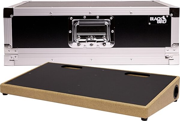open zoom image for Blackbird 1224HC Tolex Pedalboard (with Case), Tweed, Action Position Back