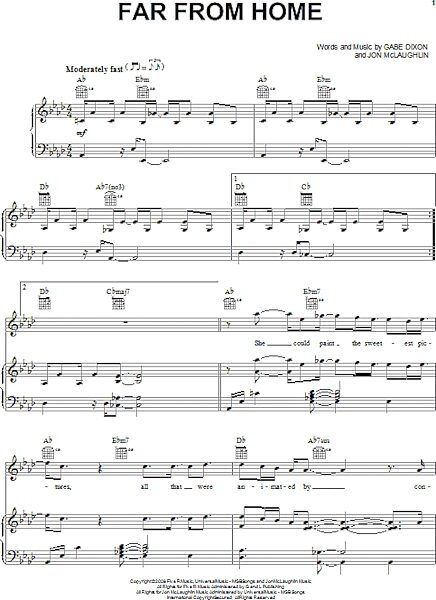 open zoom image for Far From Home - Piano/Vocal/Guitar, New, Main