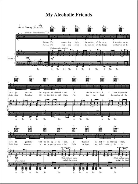 open zoom image for My Alcoholic Friends - Piano/Vocal/Guitar, New, Main