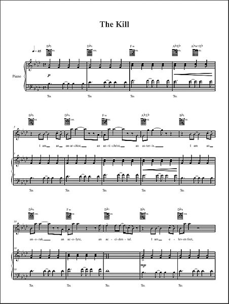 open zoom image for The Kill - Piano/Vocal/Guitar, New, Main