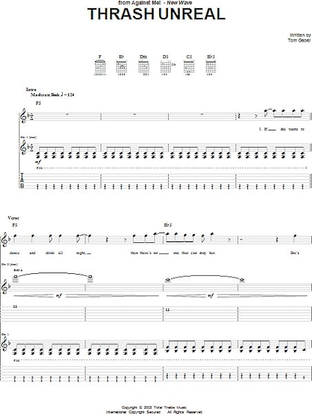 open zoom image for Thrash Unreal - Guitar TAB, New, Main