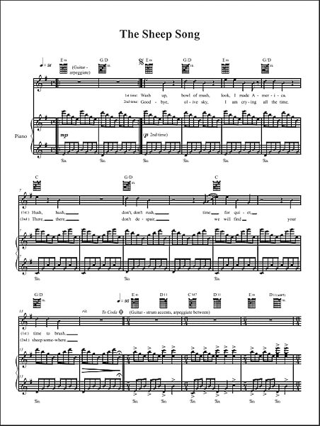 open zoom image for The Sheep Song - Piano/Vocal/Guitar, New, Main