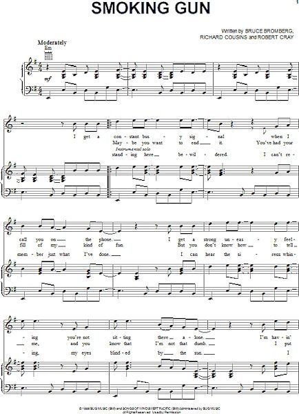 open zoom image for Smoking Gun - Piano/Vocal/Guitar, New, Main