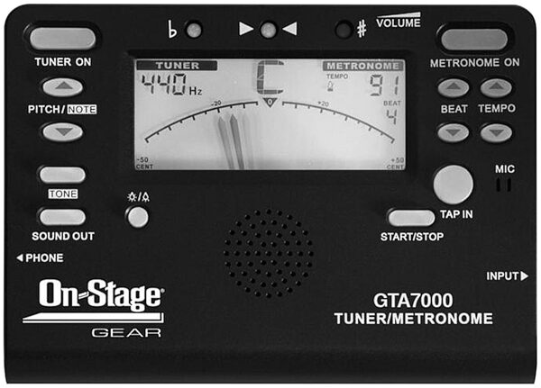 open zoom image for On-Stage GTA7000 Chromatic Tuner Metronome (with Tone Generator), New, Main