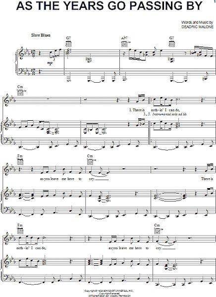 open zoom image for As The Years Go Passing By - Piano/Vocal/Guitar, New, Main