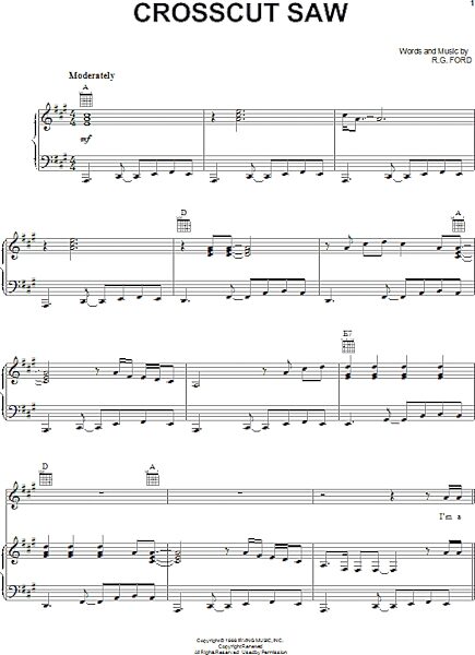 open zoom image for Crosscut Saw - Piano/Vocal/Guitar, New, Main