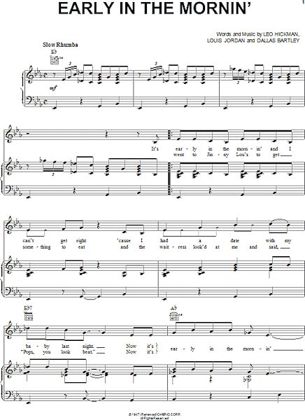 open zoom image for Early In The Mornin' - Piano/Vocal/Guitar, New, Main