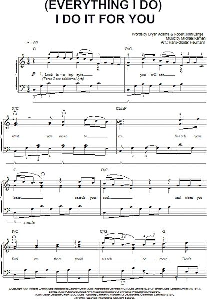 open zoom image for (Everything I Do) I Do It For You - Easy Piano, New, Main
