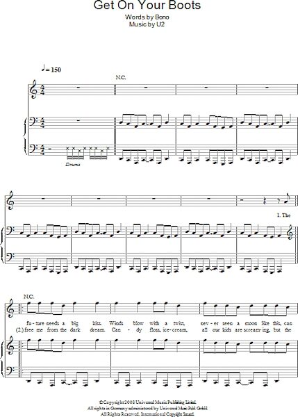 open zoom image for Get On Your Boots - Piano/Vocal/Guitar, New, Main