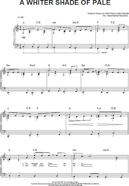 open zoom image for A Whiter Shade Of Pale - Easy Piano, New, Main