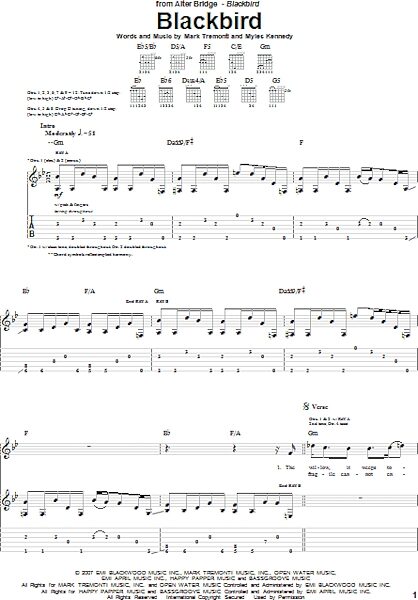 open zoom image for Blackbird - Guitar TAB, New, Main
