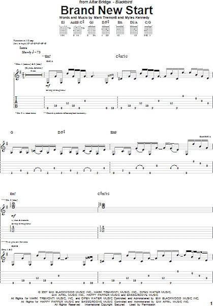 open zoom image for Brand New Start - Guitar TAB, New, Main