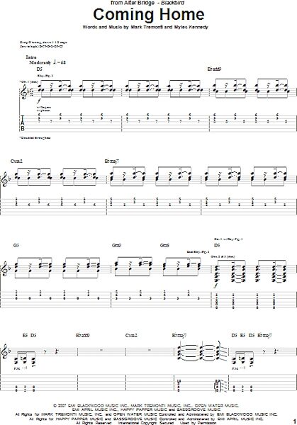 open zoom image for Coming Home - Guitar TAB, New, Main