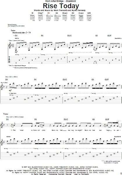 open zoom image for Rise Today - Guitar TAB, New, Main