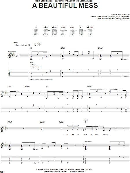 open zoom image for A Beautiful Mess - Guitar TAB, New, Main