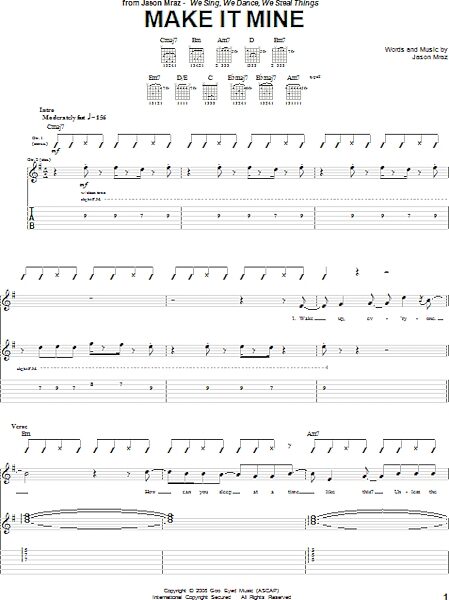 open zoom image for Make It Mine - Guitar TAB, New, Main