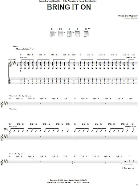 open zoom image for Bring It On - Guitar TAB, New, Main