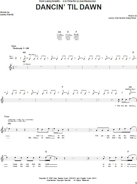 open zoom image for Dancin' Til Dawn - Guitar TAB, New, Main