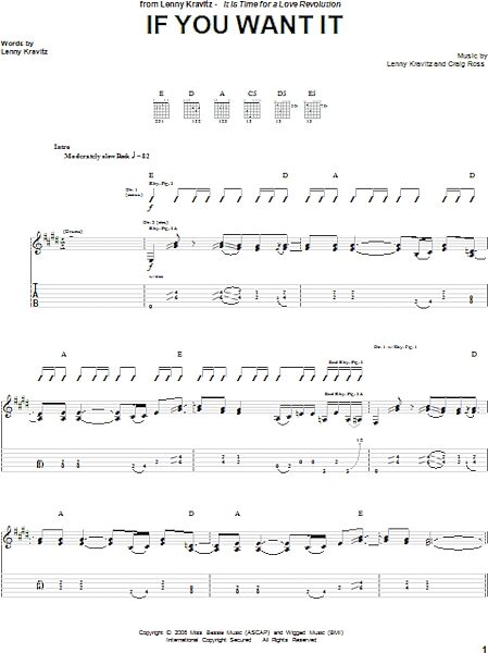 open zoom image for If You Want It - Guitar TAB, New, Main