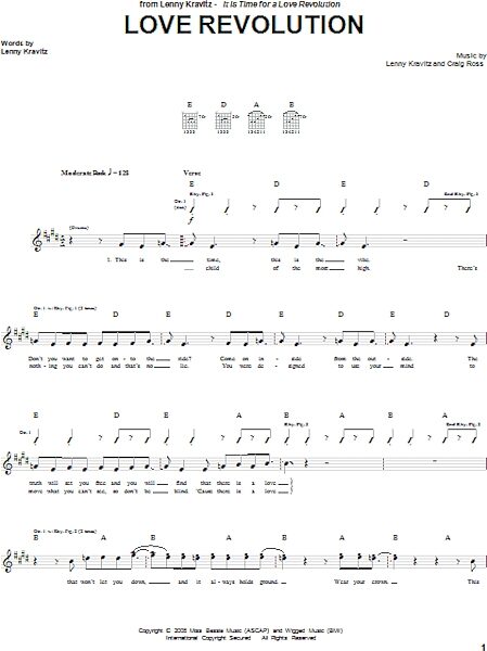open zoom image for Love Revolution - Guitar TAB, New, Main