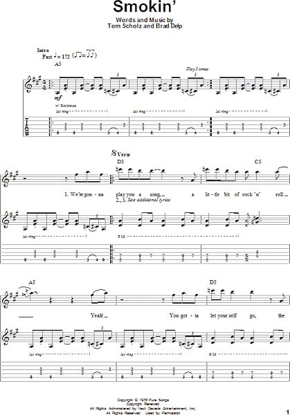 open zoom image for Smokin' - Guitar Tab Play-Along, New, Main