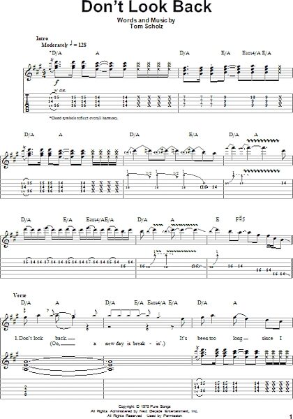 open zoom image for Don't Look Back - Guitar Tab Play-Along, New, Main