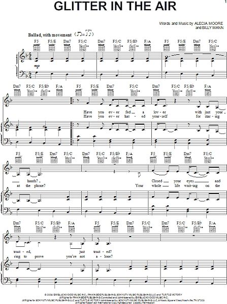open zoom image for Glitter In The Air - Piano/Vocal/Guitar, New, Main