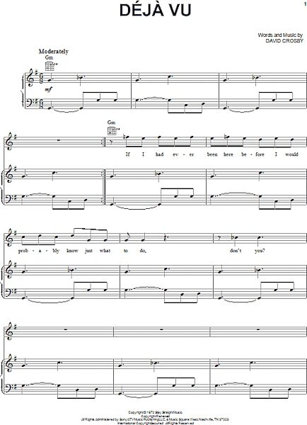 open zoom image for Deja Vu - Piano/Vocal/Guitar, New, Main