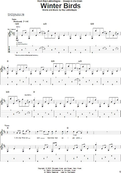 open zoom image for Winter Birds - Guitar TAB, New, Main