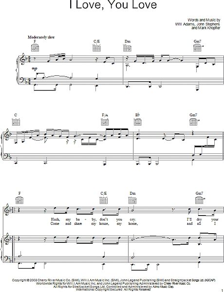 open zoom image for I Love, You Love - Piano/Vocal/Guitar, New, Main