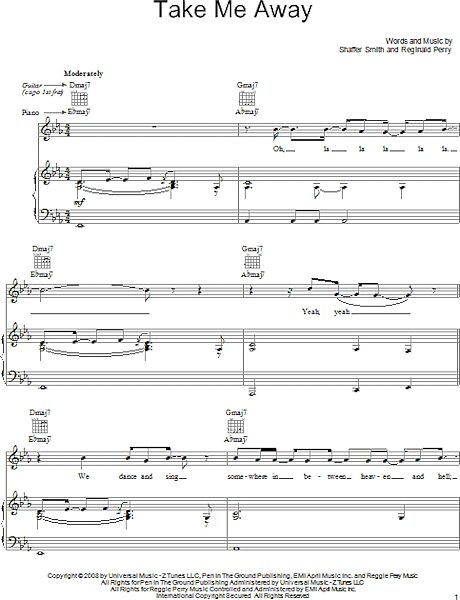 open zoom image for Take Me Away - Piano/Vocal/Guitar, New, Main