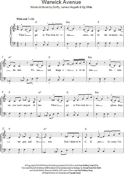 open zoom image for Warwick Avenue - Easy Piano, New, Main
