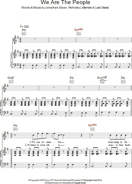 open zoom image for We Are The People - Piano/Vocal/Guitar, New, Main