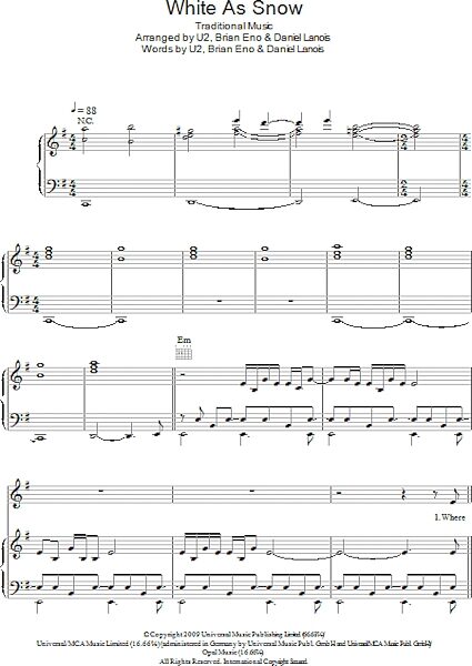 open zoom image for White As Snow - Piano/Vocal/Guitar, New, Main