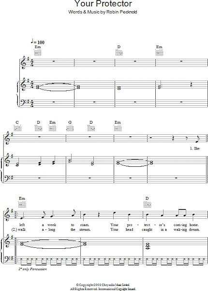 open zoom image for Your Protector - Piano/Vocal/Guitar, New, Main