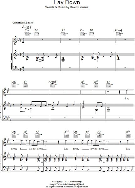 open zoom image for Lay Down - Piano/Vocal/Guitar, New, Main