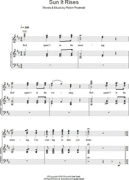 open zoom image for Sun It Rises - Piano/Vocal/Guitar, New, Main