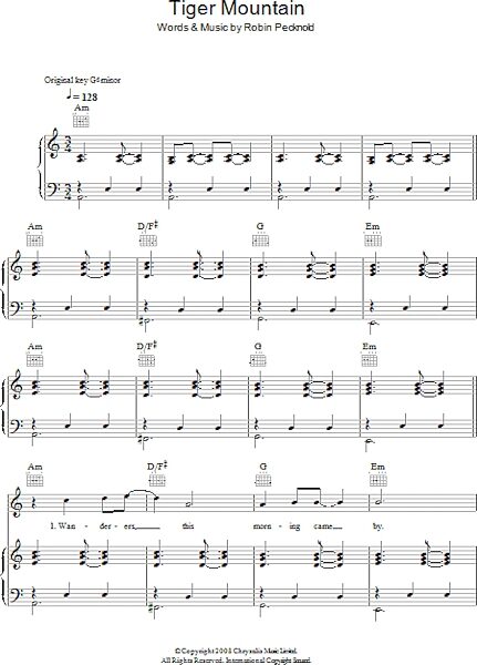 open zoom image for Tiger Mountain Peasant Song - Piano/Vocal/Guitar, New, Main